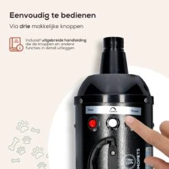 MiMOPETS® Hondenföhn Met 4 Opzetstukken – Waterblazer Voor Honden Met Geluiddemper -Hondendroger - Zwart -Huisdierbenodigdheden Korting 1200x1200 449