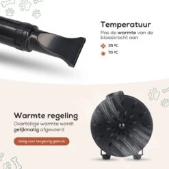 MiMOPETS® Hondenföhn Met 4 Opzetstukken – Waterblazer Voor Honden Met Geluiddemper -Hondendroger - Zwart -Huisdierbenodigdheden Korting 1200x1200 450