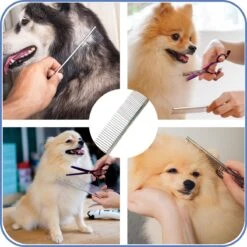 TwinQ Vachtverzorgingsset Hond/kat - Professionele 2-zijdige Ondervacht Kam - Klittenkam Voor Honden En Katten - Verwijderd Klitten En Voorkomt Haaruitval - Incl. Vlooienkam En Tandenborstel -Huisdierbenodigdheden Korting 1200x1200 486