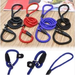 LOUZIR Cesar Millan Sliplijn -Nylon - Hondenriem -verstelbaar- Zwart - 130 Cm -Huisdierbenodigdheden Korting 1200x1200 51