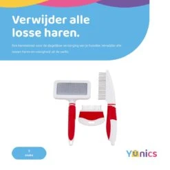 YUNICS® Hondenborstel Set - Hondenkam - Klittenkam – Slicker - Borstelset – Hondenhaar - Haarverzorging - Dierenverzorging - 3 Delig -Huisdierbenodigdheden Korting 1200x1200 510
