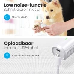Auronic Elektrische Nagelvijl - Voor Dieren - Oplaadbaar - Draadloos - Diamant Vijlkop - Hond/Katten - Wit 14 Auronic Elektrische Nagelvijl - Voor Dieren - Oplaadbaar - Draadloos - Diamant Vijlkop - Hond/Katten - Wit -Huisdierbenodigdheden Korting 1200x1200 541