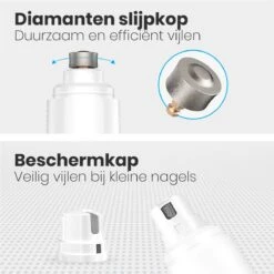 Auronic Elektrische Nagelvijl - Voor Dieren - Oplaadbaar - Draadloos - Diamant Vijlkop - Hond/Katten - Wit 19 Auronic Elektrische Nagelvijl - Voor Dieren - Oplaadbaar - Draadloos - Diamant Vijlkop - Hond/Katten - Wit -Huisdierbenodigdheden Korting 1200x1200 545