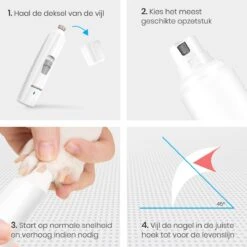 Auronic Elektrische Nagelvijl - Voor Dieren - Oplaadbaar - Draadloos - Diamant Vijlkop - Hond/Katten - Wit 21 Auronic Elektrische Nagelvijl - Voor Dieren - Oplaadbaar - Draadloos - Diamant Vijlkop - Hond/Katten - Wit -Huisdierbenodigdheden Korting 1200x1200 547