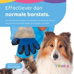 YUNICS® Dieren Handschoen - Haarverwijderaar Voor Huisdieren - Kattenborstel - Hondenborstel - Hondenkam - Kattenhaarverwijderaar - Blauw -Huisdierbenodigdheden Korting 1200x1200 569
