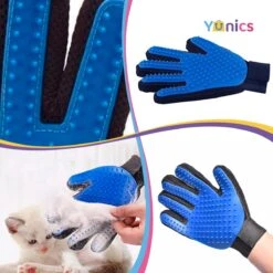 YUNICS® Dieren Handschoen - Haarverwijderaar Voor Huisdieren - Kattenborstel - Hondenborstel - Hondenkam - Kattenhaarverwijderaar - Blauw -Huisdierbenodigdheden Korting 1200x1200 570