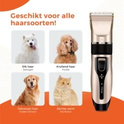 PetGoods Hondentondeuse - 10 Delige Set - Katten & Honden - Draadloos - Low Noise - Incl. Schaar, Nagelknipper, Vijl & Kam -Huisdierbenodigdheden Korting 1200x1200 599
