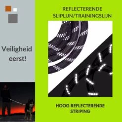 1FORME Hondenriem 15-30kg - Sliplijn Hond REFLECTEREND 2m, Ø 1.2cm - Jachtlijn 2 Ergonomische Handvaten - Dubbel Stop -Huisdierbenodigdheden Korting 1200x1200 60