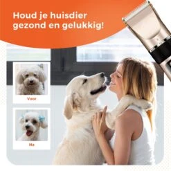 PetGoods Hondentondeuse - 10 Delige Set - Katten & Honden - Draadloos - Low Noise - Incl. Schaar, Nagelknipper, Vijl & Kam -Huisdierbenodigdheden Korting 1200x1200 603
