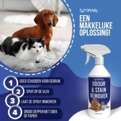 Petsly Odour & Stain Remover - Geurverwijderaars - Urine Vlekken Verwijderen Urinegeur Verwijderen Met Plantaardige Enzymen - 1L -Huisdierbenodigdheden Korting 1200x1200 656