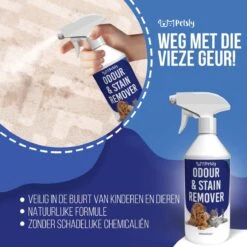 Petsly Odour & Stain Remover - Geurverwijderaars - Urine Vlekken Verwijderen Urinegeur Verwijderen Met Plantaardige Enzymen - 1L -Huisdierbenodigdheden Korting 1200x1200 657