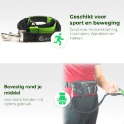 Canicross Looplijn Hond Met Heupriem Voor Hardlopen - Elastische Handsfree Hondenriem - Honden Trainingslijn - 150/200cm - Groen -Huisdierbenodigdheden Korting 1200x1200 68