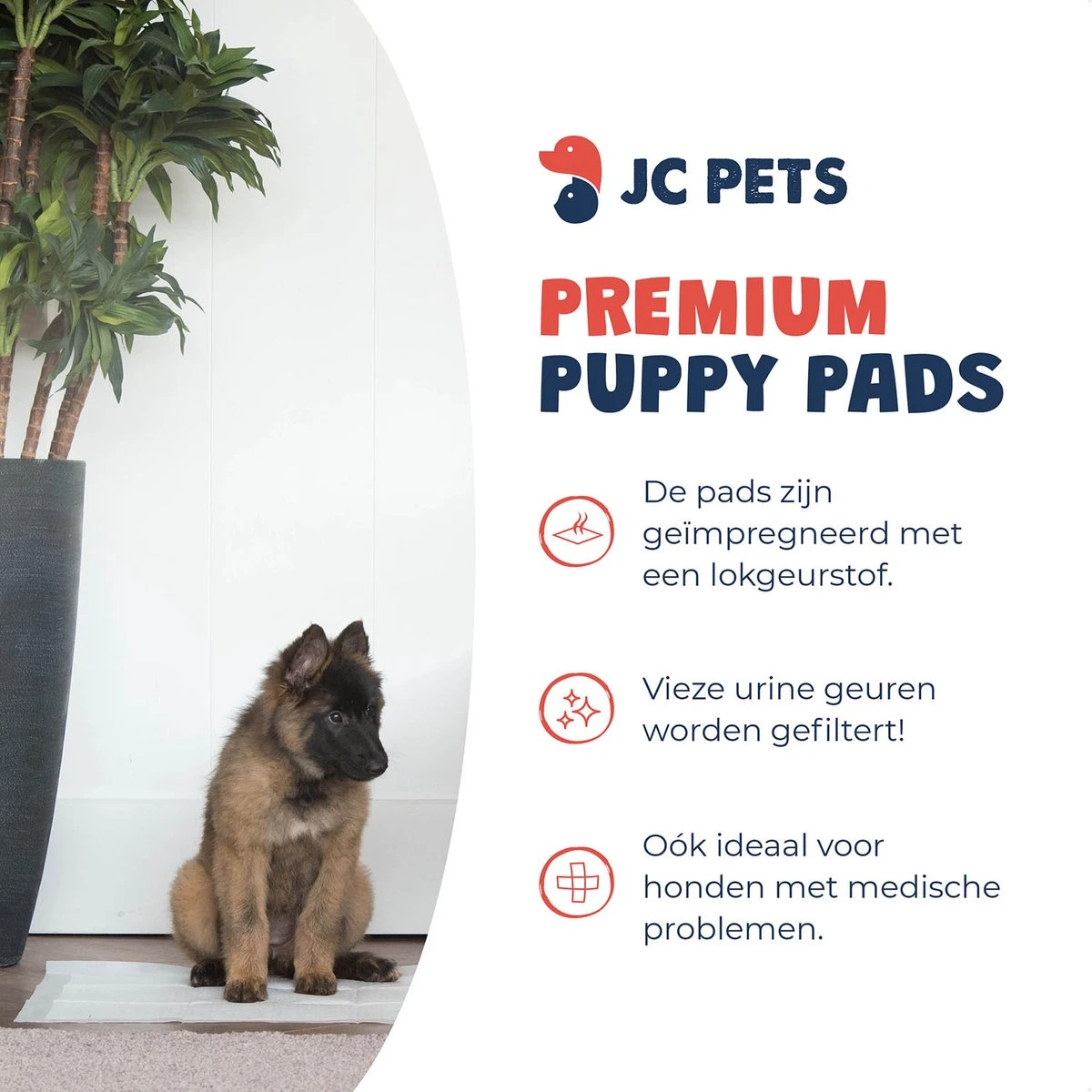 JC Pets Premium Puppy Training Pads - Hondentoilet - Zindelijkheidstraining Hond - 50 Stuks - 60 X 45 Cm 7 JC Pets Premium Puppy Training Pads - Hondentoilet - Zindelijkheidstraining Hond - 50 Stuks - 60 X 45 Cm - Image 5