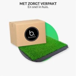 Merkloos Hondentoilet Kunstgras Met Bak - Indoor Dierentoilet - Uitneembare Opvangbak - Puppy Training Pets - Outdoor/Balkon/Tuin/Indoor Toilet - 50x64 Cm -Huisdierbenodigdheden Korting 1200x1200 698
