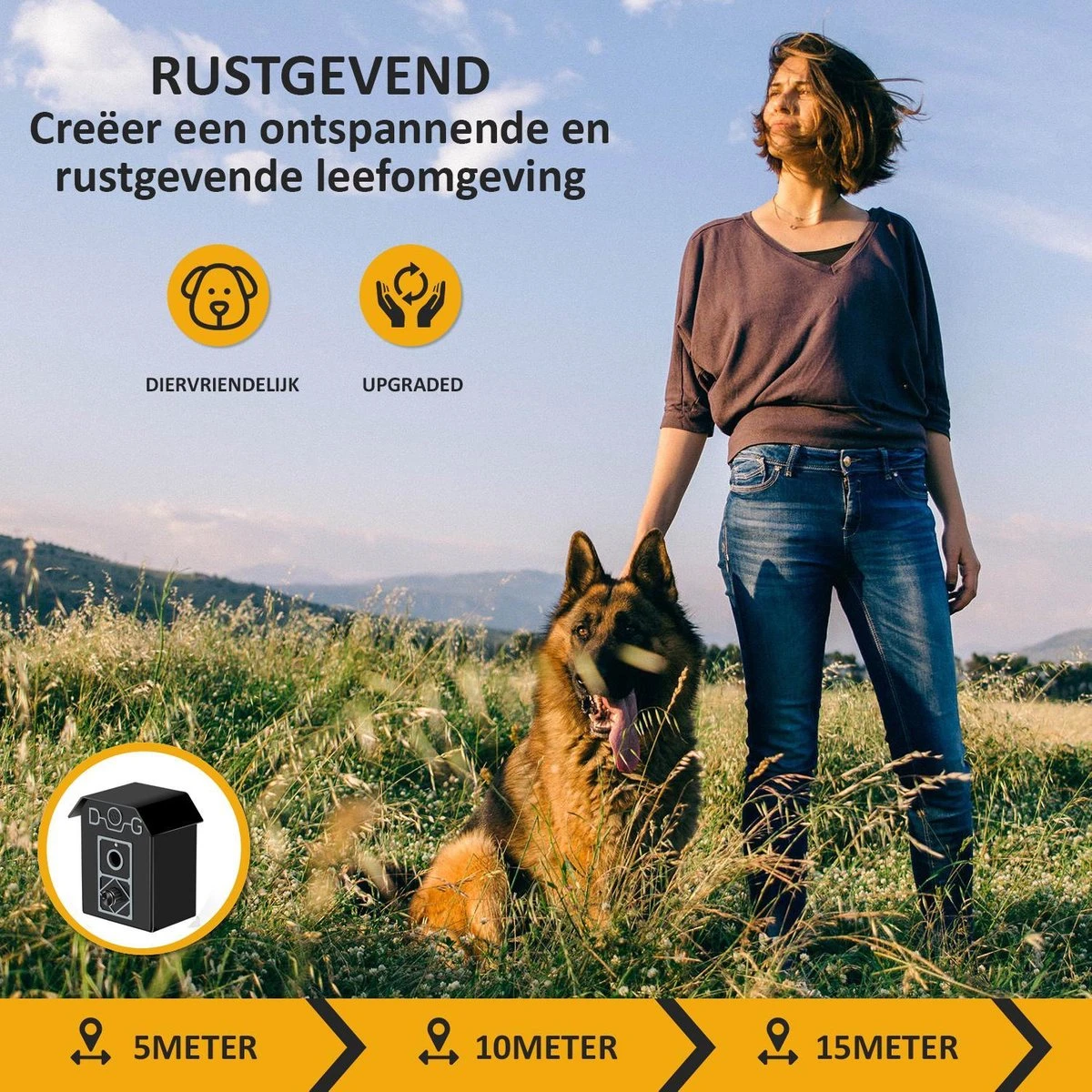 Merkloos Barky® Anti Blaf Apparaat Honden Ultrasoon Hondentrainer Incl Batterij - Anti Blafband Alternatief Veilig & Diervriendelijk - Dog Anti Bark Control 6 Merkloos Barky® Anti Blaf Apparaat Honden Ultrasoon Hondentrainer Incl Batterij - Anti Blafband Alternatief Veilig & Diervriendelijk - Dog Anti Bark Control - Image 4