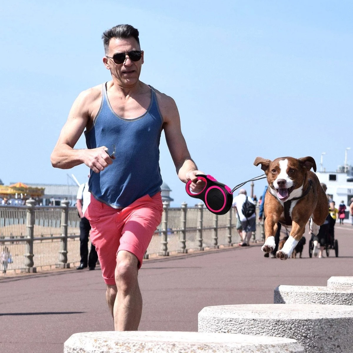 IGOODS - Uitlaatriem - Honden Riem - Katten Riem - Uitlaatriem Voor Dieren - Rollijn - 5 Meter Lang Roze 4 IGOODS - Uitlaatriem - Honden Riem - Katten Riem - Uitlaatriem Voor Dieren - Rollijn - 5 Meter Lang Roze - Image 2