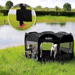 Meisterpet - XXL Opvouwbare Puppyren - 130 X 130 X 60 Cm - Met Gratis Dieren Verzorging Set T.w.v. €19.99 -Huisdierbenodigdheden Korting 1200x1200 853