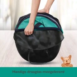 Meisterpet - Opvouwbare Puppyren Rond - (Ø X H) 115 X 58 Cm - Met Gratis Dieren Verzorging Set -Huisdierbenodigdheden Korting 1200x1200 866
