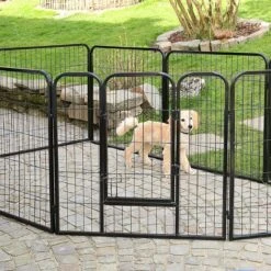 Merkloos Topmast Premium Puppyren - 80 Cm Hoog - 640 Cm Omtrek - Hondenren - Hondenhok - Antraciet -Huisdierbenodigdheden Korting 1200x1200 873