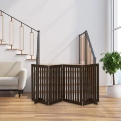 Relaxdays Veiligheidshekje Hout - 92 Cm Hoog - Kinderhek - Hondenhek - Inklapbaar - Bruin - 4 Panelen 16 Relaxdays Veiligheidshekje Hout - 92 Cm Hoog - Kinderhek - Hondenhek - Inklapbaar - Bruin - 4 Panelen -Huisdierbenodigdheden Korting 1200x1200 894