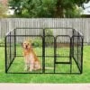 Merkloos Hondenren - Puppyren - Hondenkennel - 8 Kennelpanelen - Staal - 80 Cm Hoog - 640 Cm Omtrek - Uitbreidbaar -Huisdierbenodigdheden Korting 1200x1200 916