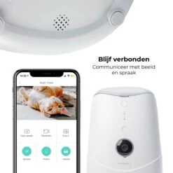 Pettadore Nutri View - Voerautomaat Kat/Hond - Smart Met Camera En App - Wit - 3.7 L -Huisdierbenodigdheden Korting 1200x1200 982