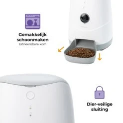 Pettadore Nutri View - Voerautomaat Kat/Hond - Smart Met Camera En App - Wit - 3.7 L -Huisdierbenodigdheden Korting 1200x1200 986