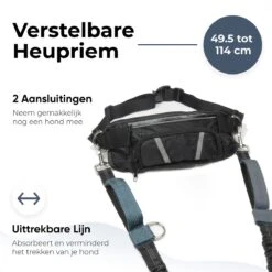 Canicross Looplijn Hond Met Heupriem Voor Hardlopen - Elastische Handsfree Hondenriem - Honden Trainingslijn - 150/200cm - Grijs -Huisdierbenodigdheden Korting 1200x1200 99