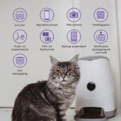 Pettadore Nutri View - Voerautomaat Kat/Hond - Smart Met Camera En App - Wit - 3.7 L -Huisdierbenodigdheden Korting 1200x1200 990