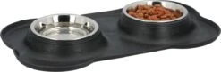 Merkloos Pet Treatment - Voerbakken Voor Huisdier Met Onderlegger - 2 X 170 Milliliter - RVS En Kunststof -Huisdierbenodigdheden Korting 1200x393 1