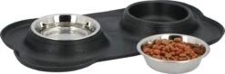Merkloos Pet Treatment - Voerbakken Voor Huisdier Met Onderlegger - 2 X 170 Milliliter - RVS En Kunststof -Huisdierbenodigdheden Korting 1200x400 2