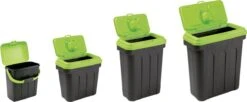 Maelson Dry Box - Voedselcontainer Zwart Groen Met Bijgeleverd Schepje - Bewaarbox In 4 Maten Van 7,5 Kg Tot 20 Kg - Maelson Dry Box 3 Zonder Schepje