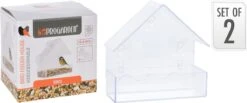 Pro Garden Set Van 2x Stuks Kunststof Vogel Voeder Huisjes Transparant 15 X 6 X 15 Cm - Vogelvoer Huisjes Voor Vetbollen Of Pindas -Huisdierbenodigdheden Korting 1200x498 6