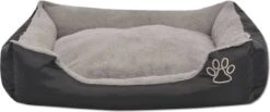 VidaXL Hondenbed Met Gewatteerd Kussen Maat S Zwart -Huisdierbenodigdheden Korting 1200x502 1
