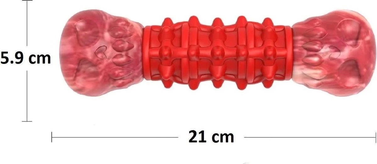 Kauwbot Hond Extra Sterk Kauwspeelgoed Melk Geur Smaak Honden Speelgoed - Rood Wit - Dutchwide 6 Kauwbot Hond Extra Sterk Kauwspeelgoed Melk Geur Smaak Honden Speelgoed - Rood Wit - Dutchwide - Image 4