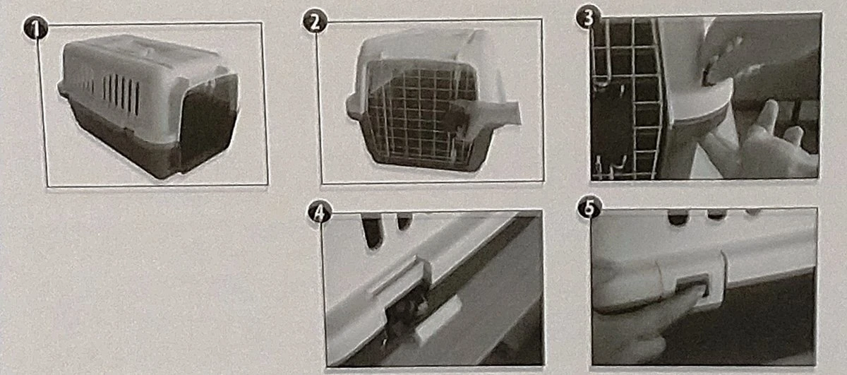 Flamingo - Hondentransportbox Nomad M - Grijs - 67 X 53 X 47 Cm 4 Flamingo - Hondentransportbox Nomad M - Grijs - 67 X 53 X 47 Cm - Afbeelding 2