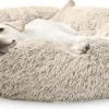 Pet Perfect Donut Hondenmand XXL - 100cm - Fluffy Hondenkussen - Hondenbed - Créme/Bruin -Huisdierbenodigdheden Korting 1200x581 1