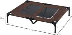 Hondenbed - Hondenstretcher - Honden Ligbed - L - Draagbaar - 92Lx76Bx18H Cm - Bruin -Huisdierbenodigdheden Korting 1200x589 2