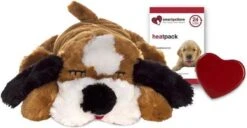 Snuggle Puppy Bruin/ Wit - Met Warmtebron En Hartslag Smart Pet Love
