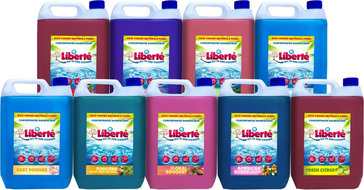 Geurverwijderaar - Liberté All In One Cleaner - Desinfectie - Dieren - Huis - Auto - Kantoor - Schoonmaakmiddel - 5L - Fresh Citrus 4 Geurverwijderaar - Liberté All In One Cleaner - Desinfectie - Dieren - Huis - Auto - Kantoor - Schoonmaakmiddel - 5L - Fresh Citrus - Image 2