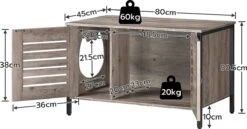 Houten Kattenhuis - Kattenkast Voor Binnen & Buiten - Kattenhok - Kattenhuisje Hout Met Deur En Gat - Hondenhok Voor Kleine Honden - 80 X 45 X 50.5 Cm -Huisdierbenodigdheden Korting 1200x626 7