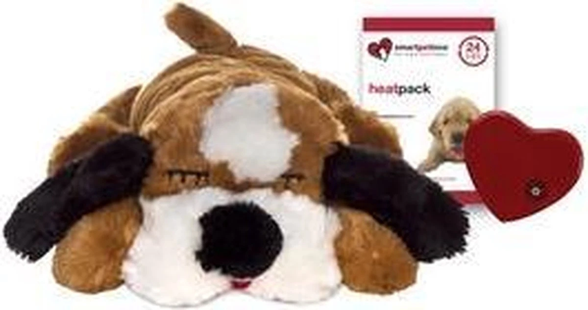 Snuggle Puppy Bruin/ Wit - Met Warmtebron En Hartslag Smart Pet Love 4 Snuggle Puppy Bruin/ Wit - Met Warmtebron En Hartslag Smart Pet Love - Image 2