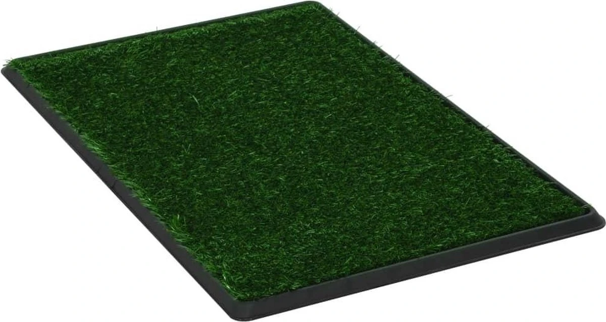 VidaXL Huisdierentoilet Met Bak En Kunstgras 76x51x3 Cm Groen 4 VidaXL Huisdierentoilet Met Bak En Kunstgras 76x51x3 Cm Groen - Image 2