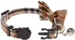 Kattenhalsband Ruit Met Strik | Halsband Kat | Kattenband | Kitten | Kattenbandje Met Veiligheidssluiting En Belletje | Kattenhalsbandje Met Strik In Dé Klassieke Beige Ruit -Huisdierbenodigdheden Korting 1200x640 3