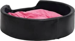 VidaXL Hondenmand 69x59x19 Cm Pluche En Kunstleer Zwart En Roze -Huisdierbenodigdheden Korting 1200x654 1