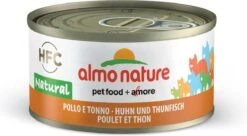 Almo Nature Natvoer Voor Katten - HFC Natural - 24 X 70g - Kip En Tonijn - 24 X 70 Gram -Huisdierbenodigdheden Korting 1200x659 2