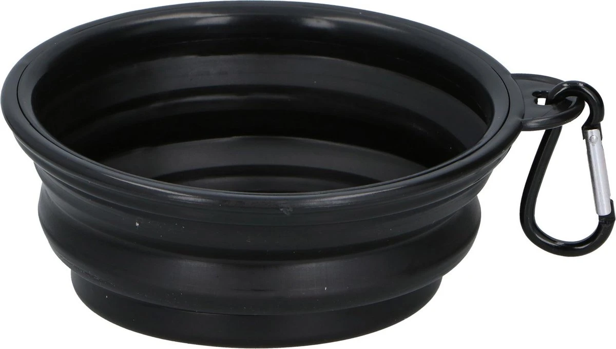 Combi-Label Opvouwbare Drinkbak - Voerbak - Waterbak - Lichtgewicht - Huisdier - Hond - Kat - Voor Onderweg - Op Reis - Zwart 3 Combi-Label Opvouwbare Drinkbak - Voerbak - Waterbak - Lichtgewicht - Huisdier - Hond - Kat - Voor Onderweg - Op Reis - Zwart