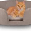 Maxxpro Pet Bed - Huisdieren Tot 80KG - Zacht Fluwelen Kussen - Verhoogd Katten- En Hondenbed - Grijs - 60,5 X 40,5 X 23,5 Cm -Huisdierbenodigdheden Korting 1200x684 4