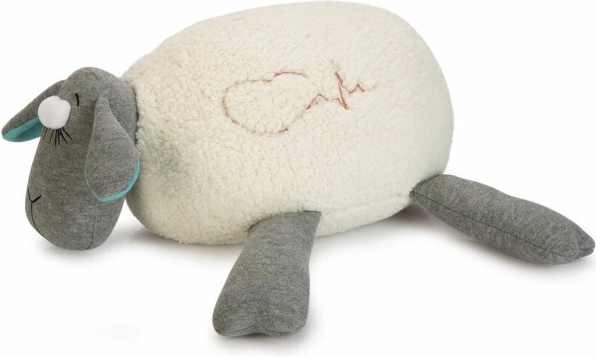 Beeztees Puppy Heartbeat - Hondenknuffel - Wit/Grijs - 35x20x14 Cm 6 Beeztees Puppy Heartbeat - Hondenknuffel - Wit/Grijs - 35x20x14 Cm - Image 4