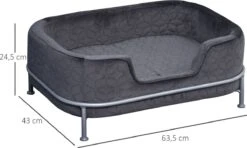 PawHut Hondenbank Met Rugleuning Huisdierenbank Met Metalen Poten Hondenbed Kattenbank D04-157 -Huisdierbenodigdheden Korting 1200x720 8